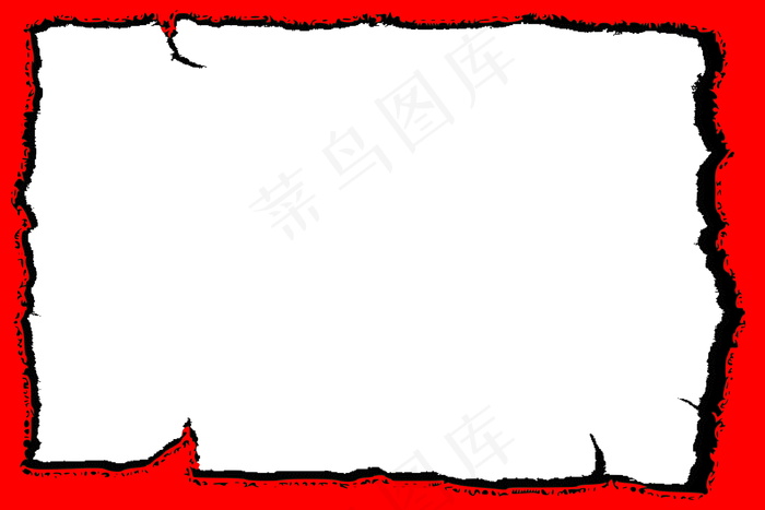 红色卡通边框背景图片