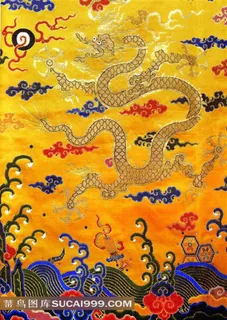 龙纹水纹祥云刺绣图案素材图片 龙纹水纹祥云刺绣图案素材图片