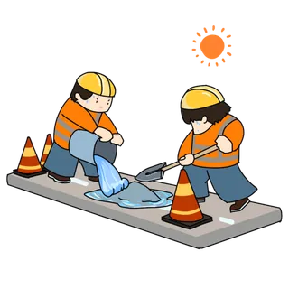 高温下劳动的人