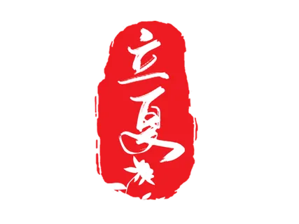 创意中国风传统节气立夏印章艺术字