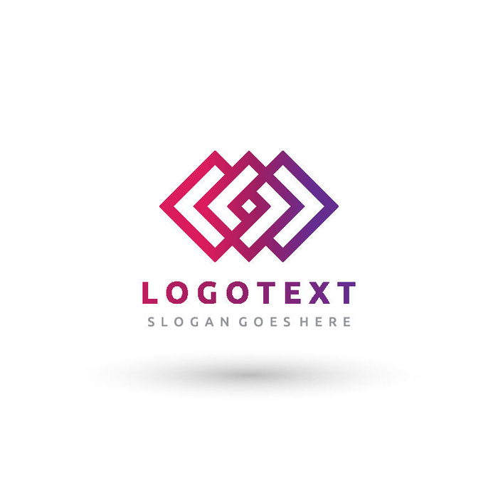 图标标识标志立体几何图形企业商标VI品牌LOGO设计模板AI矢量素材ai矢量模版下载