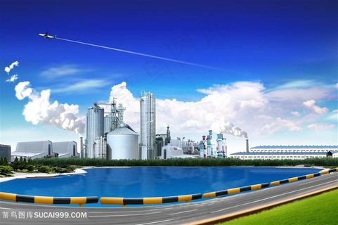 建筑马路风景画韩式自然背景