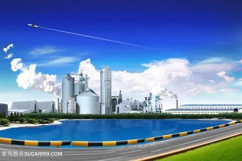 建筑马路风景画韩式自然背景 建筑马路风景画韩式自然背景