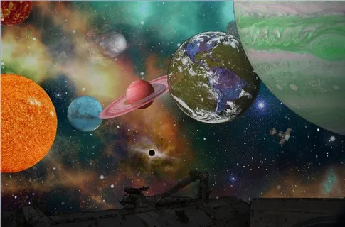 元宇宙世界天空风景背景墙 元宇宙世界天空风景背景墙