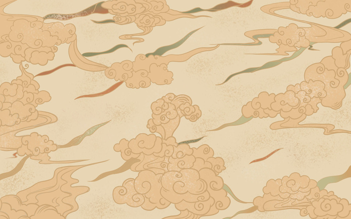 中国风复古国潮神话敦煌插画图案纸纹理肌理背景PSD设计模板素材