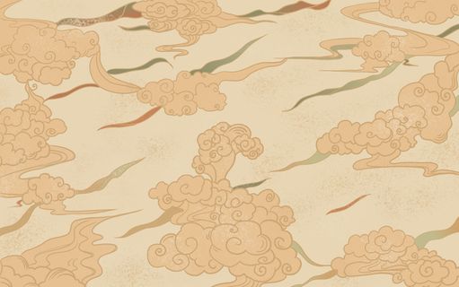 中国风复古国潮神话敦煌插画图案纸纹理肌理背景PSD设计模板素材