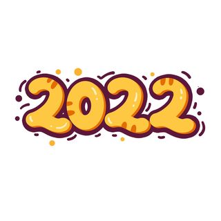 卡通新年2022春节虎年字体艺术字LOGO图标海报插画设计素材