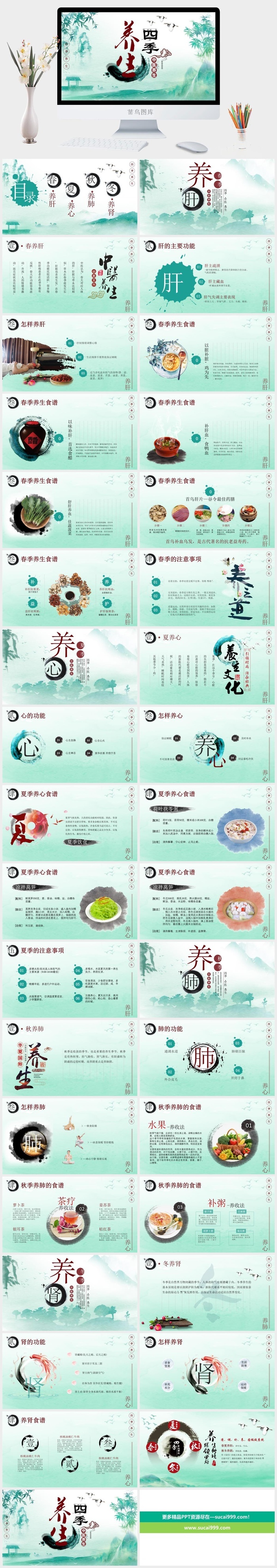 中医养生PPT模板