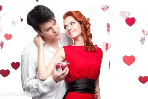 创意爱心的情侣高清图片