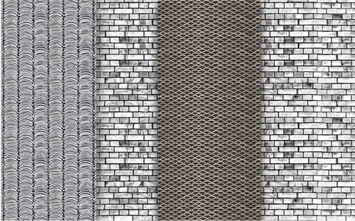 新中式古典装饰立瓦背景墙