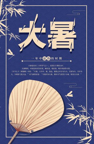 传统节日大暑海报