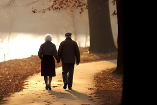 落日老人意境背景