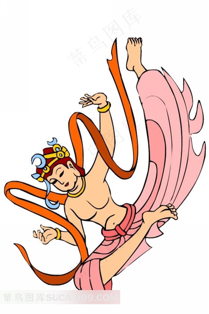 飞天精美插画素材