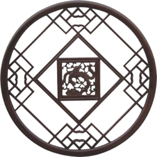 古代古风传统扇门屏风隔挡