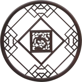 古代古风传统扇门屏风隔挡