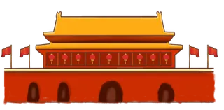 *建军节建党国庆节党建元素图片 卡通手绘PNG透明免扣PS素材