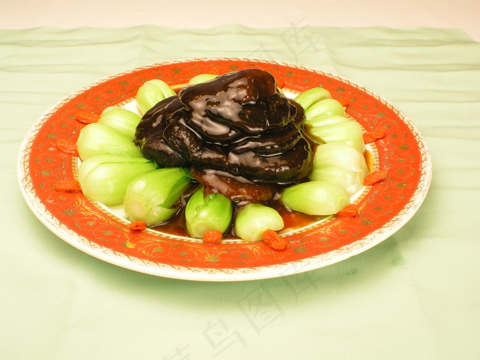 2357鲍汁扒香菇菜胆