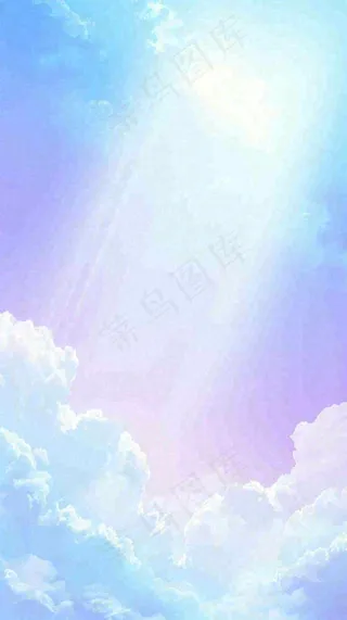 自然紫蓝色天空云层云彩漂浮浪漫阳光摄影