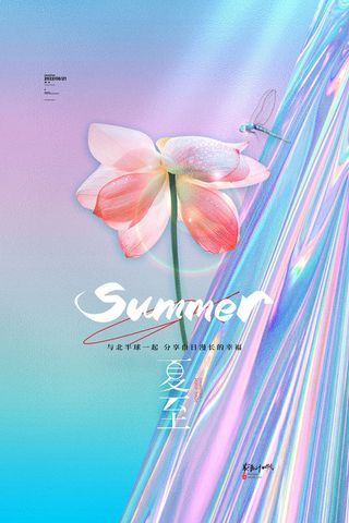 简约创意传统24节气夏至海报夏至节气海报