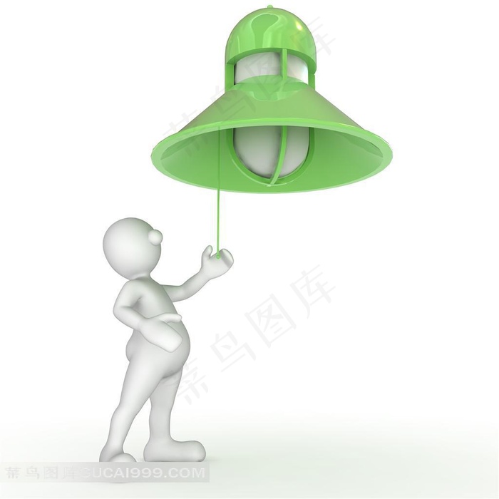 开灯的3D小人