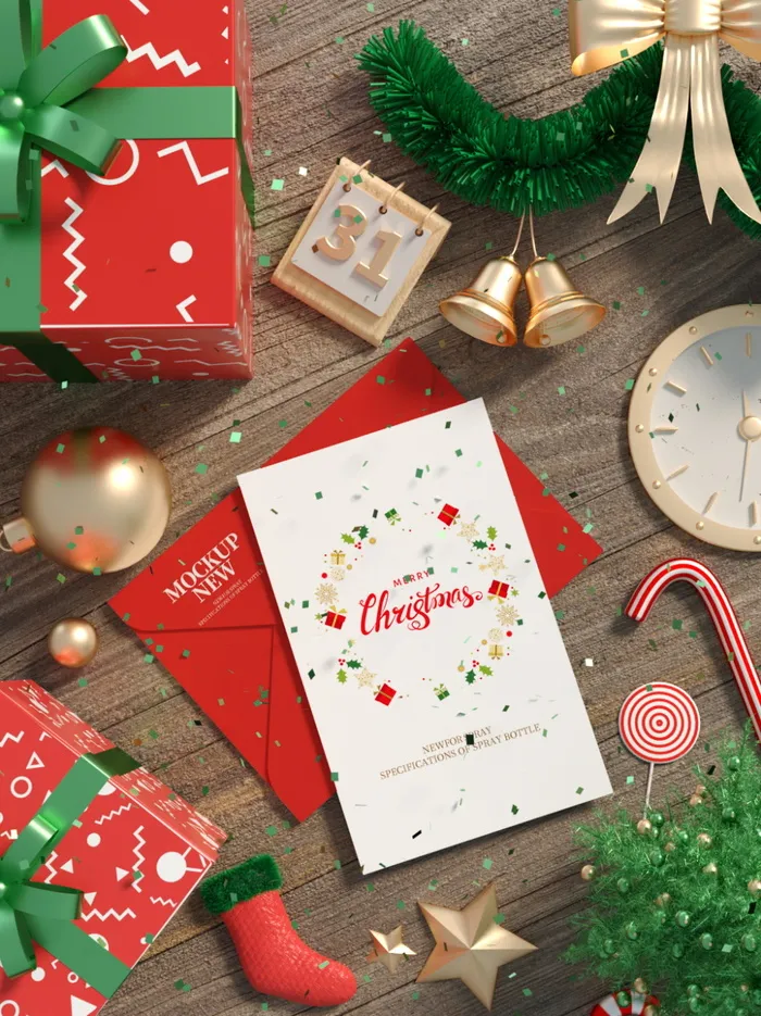 圣诞C4D效果样机psd模版下载