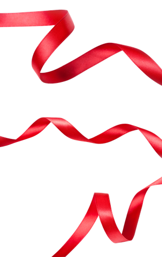 红色丝带质感飘带