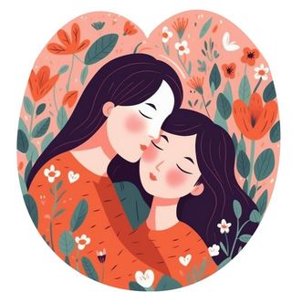 母亲妈妈与孩子相拥免抠