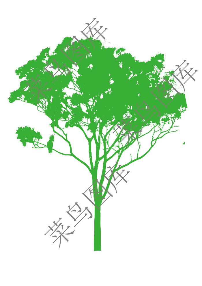 大树素描图ai矢量模版下载