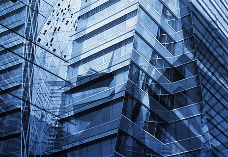 蓝色的高楼图片