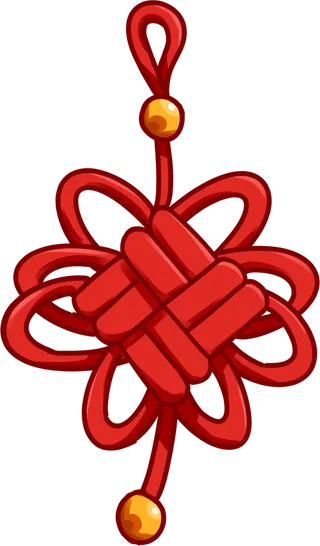 红色平安结中国结免扣素材