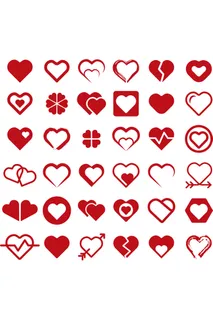 情人节红色心形图标