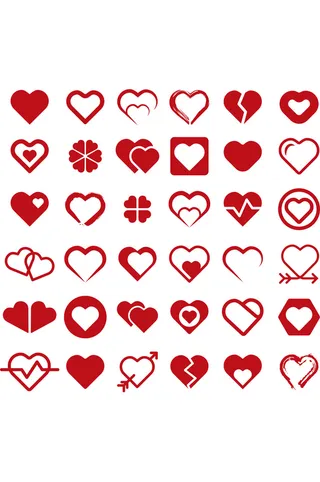 情人节红色心形图标