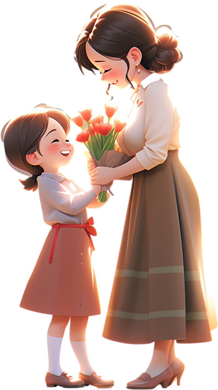 教师节学生向老师献花