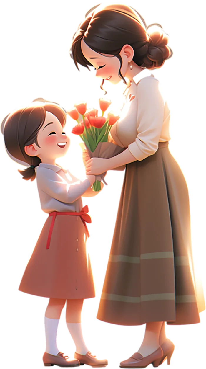 教师节学生向老师献花