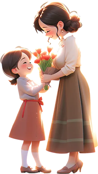 教师节学生向老师献花