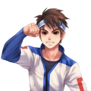 学生加油姿势免抠