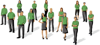 彩色矢量卡通商务团队人物 免抠