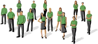 彩色矢量卡通商务团队人物 免抠