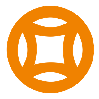 铜钱标志矢量图