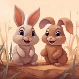 卡通动物兔子背景