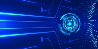 蓝色动感科技背景PSD素材