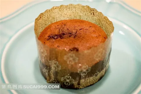 超美味巧克力熔岩蛋糕摄影图