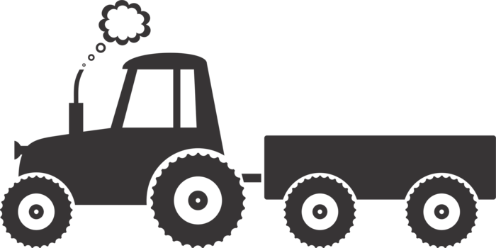 拖拉机剪影现代农业