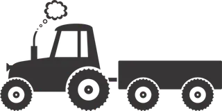 拖拉机剪影现代农业