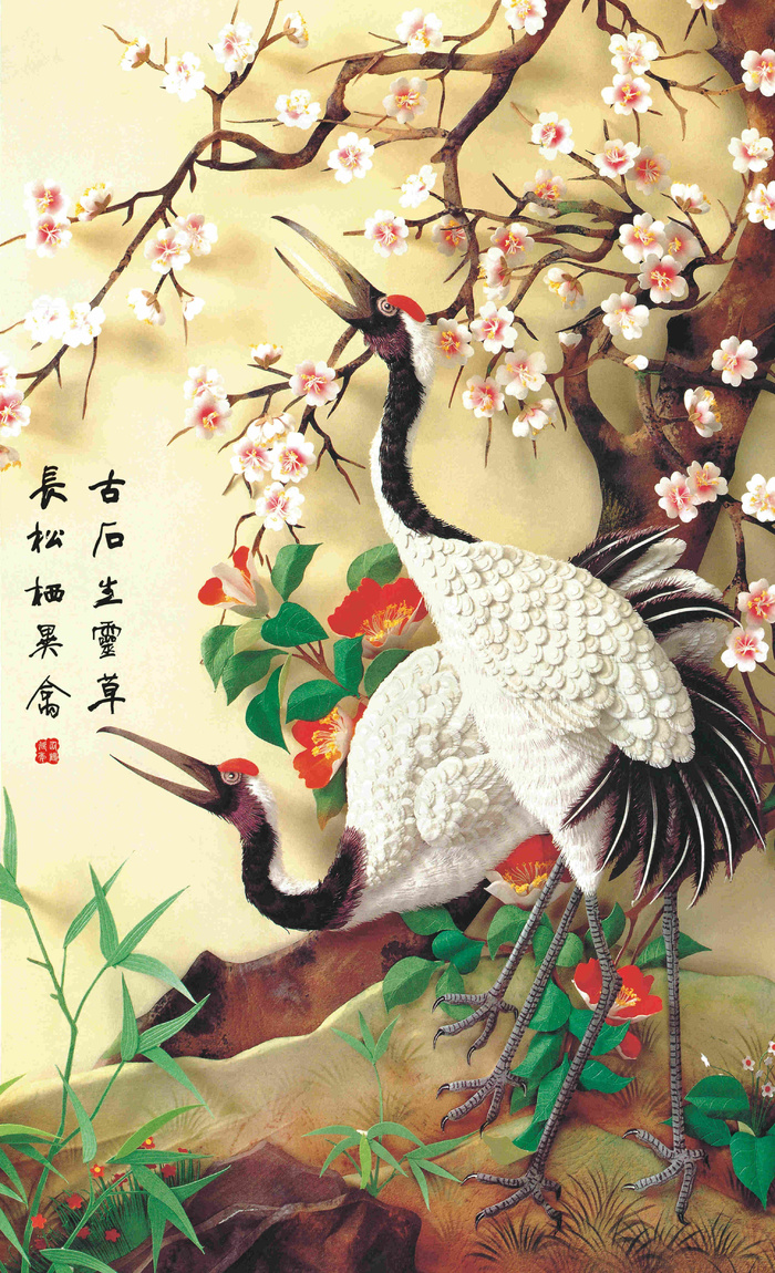 壁画 仿3D背景 油画 