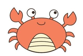 矢量卡通螃蟹 