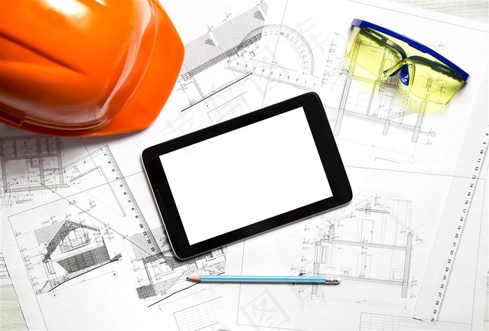CAD建筑图纸施工高清素材