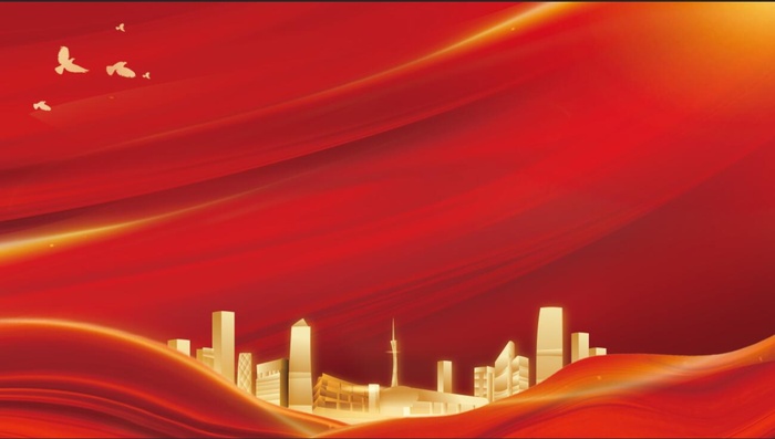 红色背影大气psd分层文件