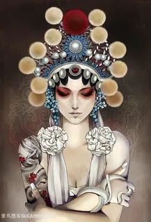 国粹京剧面具装饰画