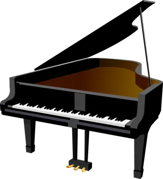 钢琴木材卡通